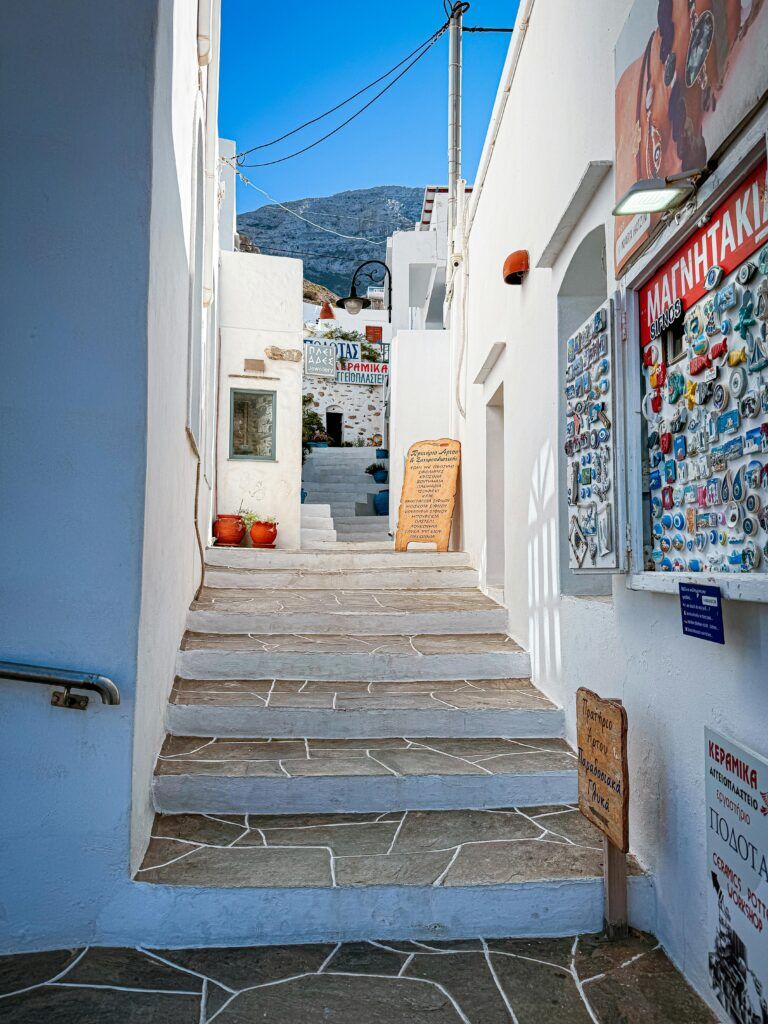 Whitewashed steps on a Greek island